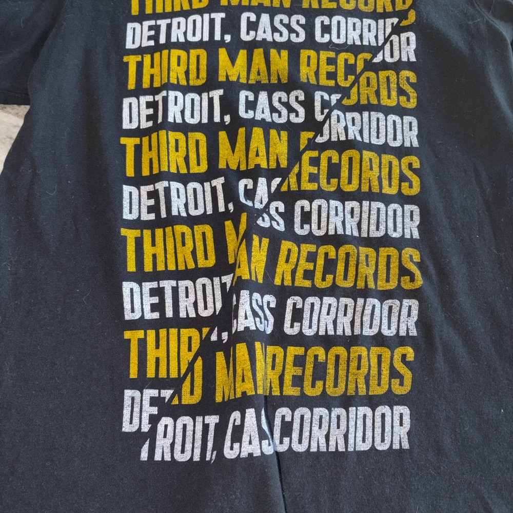 Men's Graphic Tee - Black with Yellow & White Print